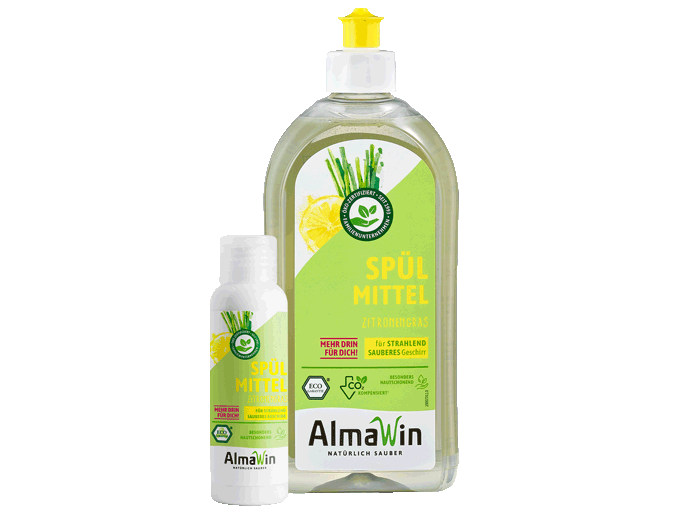 Dishwashing liquid lemongras 500 ml and 100 ml