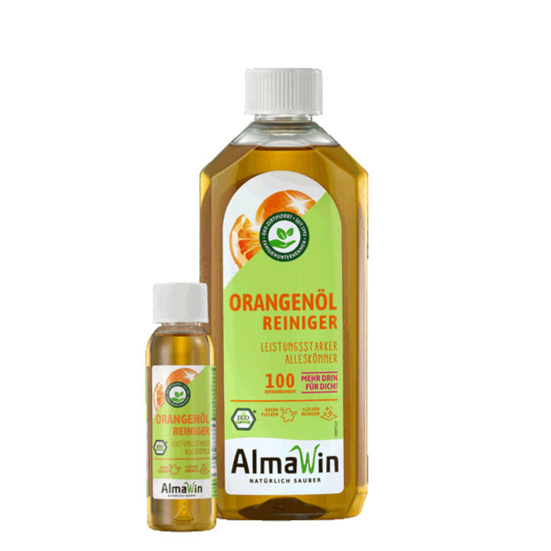 AlmaWin's Orangeoil Cleaner in 500 ml and 125 ml
