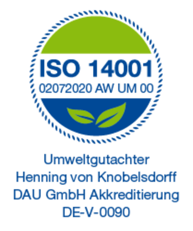 DIN ISO 14001 recognized standard for environmental management systems
