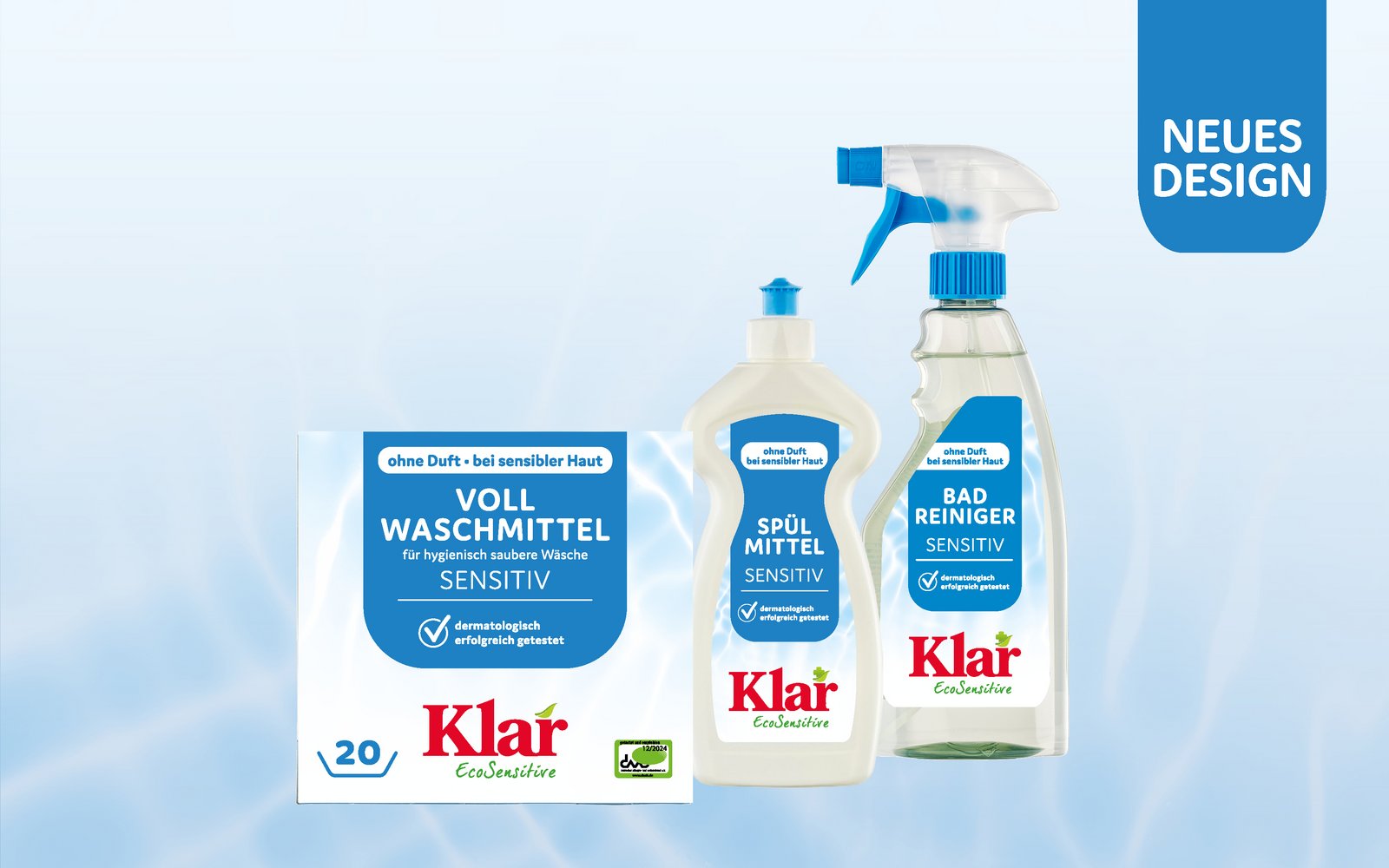 drei Klar Produkte im neuen Design 2026